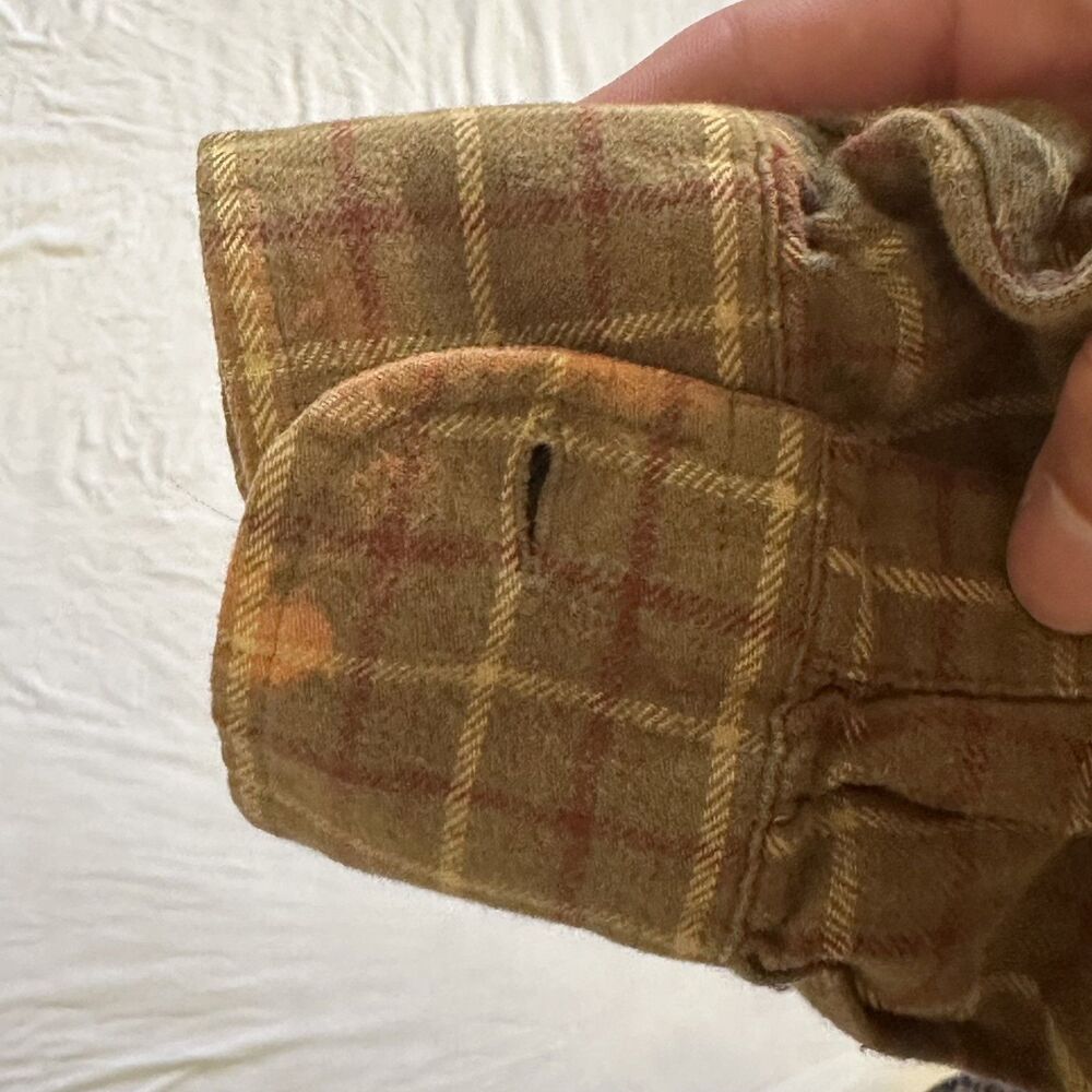 Y2K Brown Plaid Flannel Button-Down Shirt - XLT